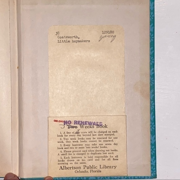 Vintage Teal Antique Farmhouse Rustic Decor Accent Artwork 1949 Little Haymakers - Picture 11 of 16